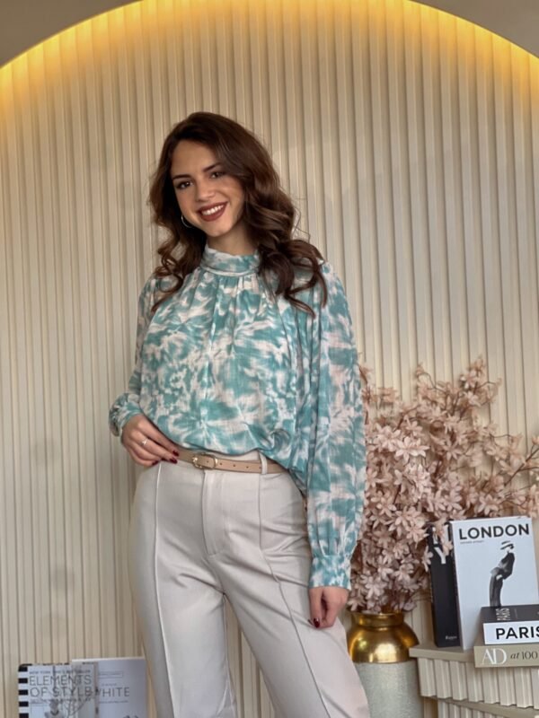 Bluza mint zelena elegantna LA36561YS