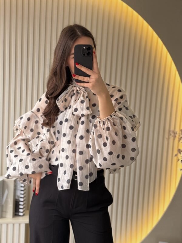 Bluza bela tufnasta BH4343-Q72 - Image 2