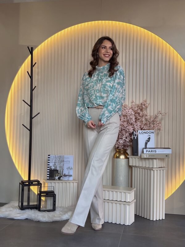 Bluza mint zelena elegantna LA36561YS - Image 5