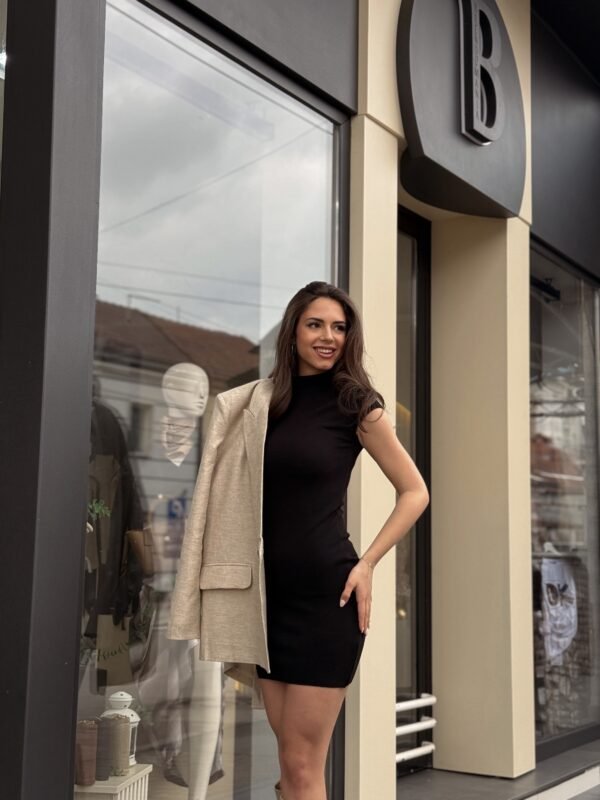 Haljina crna uska DIL91304 - Image 3