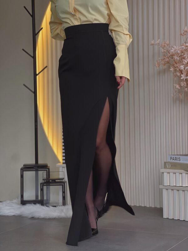 Suknja crna elegantna Evaroza-3349